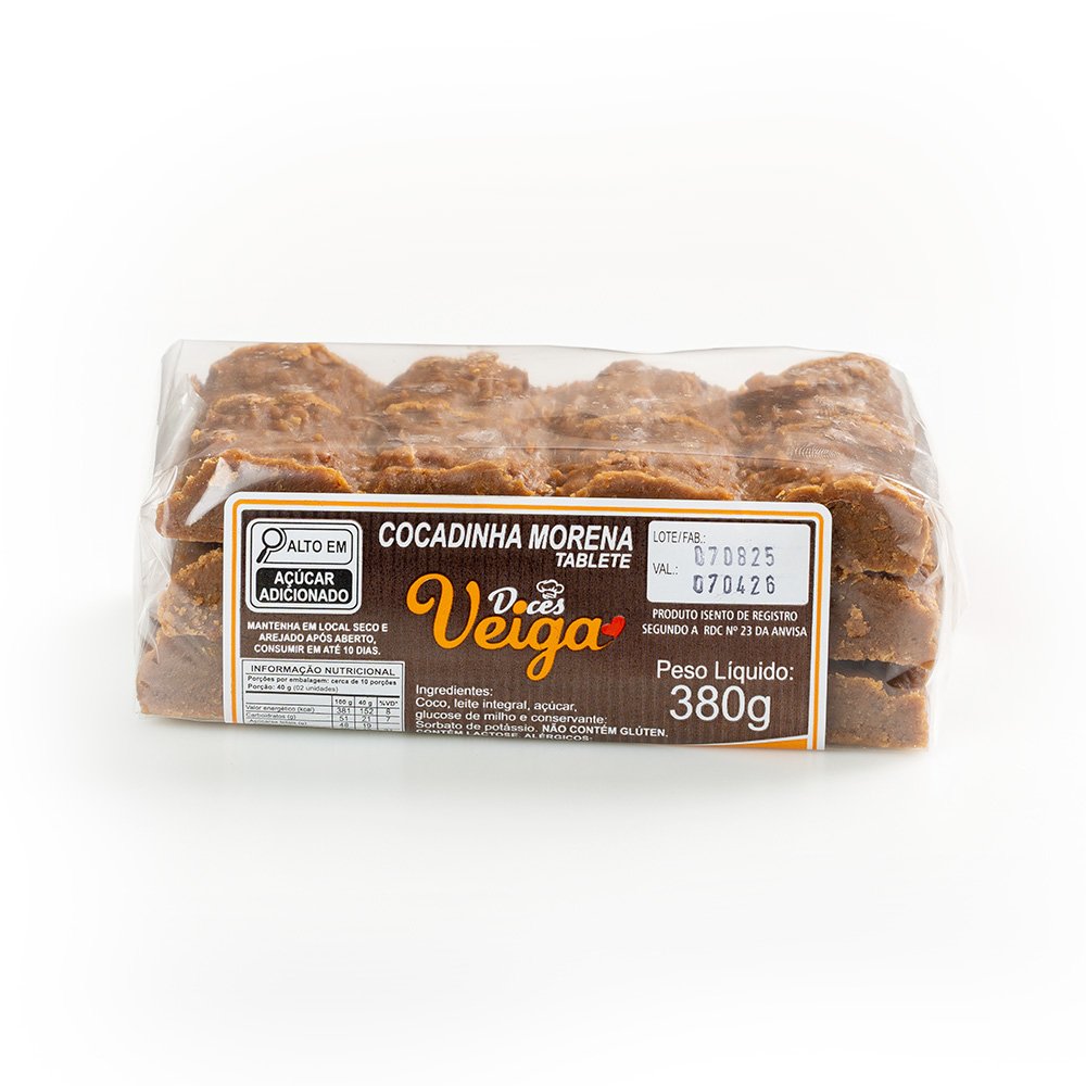 Cocadinha Morena Tablete - 380g 1 (Tablete) Cocadinha Morena - Imagem 1