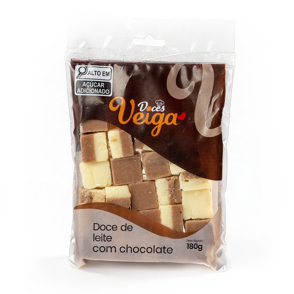 Doce de Leite com Chocolate Cubos - 180g (Pacote) Doce de Leite com Chocolate - Imagem 1