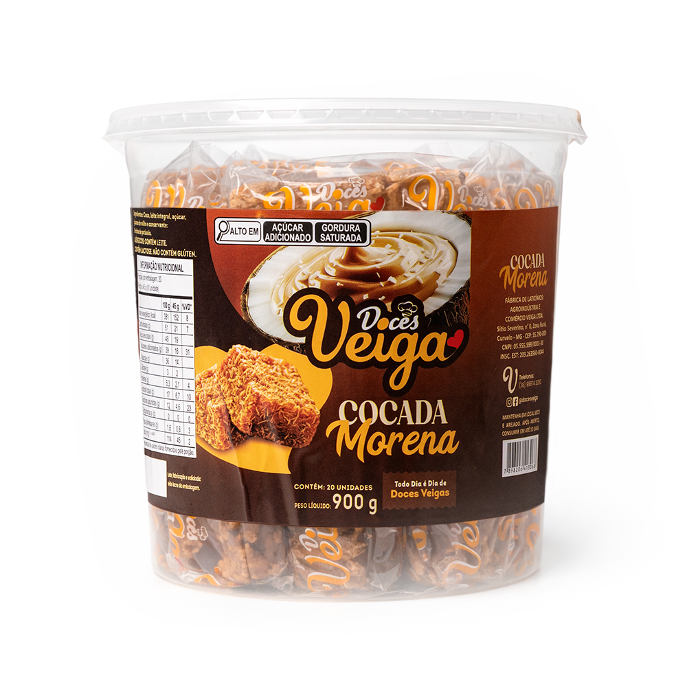 Lata Cocada Morena - 900g - 1 (Pote) Cocada Morena - Imagem 1